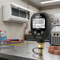 Adaptateur de manomètre numérique sans fil à gamme complète VGW-760pro 0-760000 microns, testeur de pression en microns, alarmes CVC, application Elitech