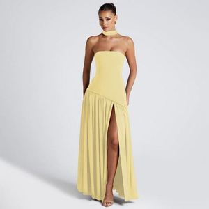 Summer Prom New Sexy Backless Strapless Gown Sleeveless Tight Evening <strong>Long</strong> Fitted Wedding <strong>Dresses</strong> <strong>with</strong> <strong>Front</strong> <strong>Slit</strong> for Women - Product Image 1