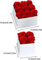 Eeuwige Roos voor Moederdag Cadeau Echte Aanvoelende Rozen Langdurige Rozen Groothandel Ge conserveerde Bloemen in Vierkante Doos