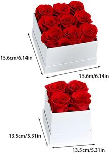 Rosa Eterna para Regalo del Día de la Madre, Rosas de Tacto Real, Rosas de Larga Duración, Flores Preservadas al por Mayor en Caja Cuadrada - Product Image 5
