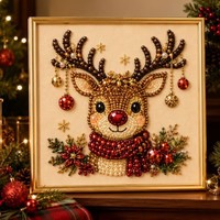 Peinture Diamant 5D DIY – Nouveauté Tendance : Design Perlé Fait Main avec Cadre en Bois Massif – Style Américain pour Halloween et Noël