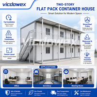 VICDOWEX Maison Conteneur Modulaire Contemporaine Préfabriquée en Panneaux Sandwich en Acier pour Entrepôt, Camp ou Bureau