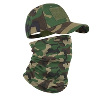 Gorra de béisbol con visera protectora solar para exteriores y máscara facial de ciclismo, con cierre de velcro, camuflaje, para campamentos de verano