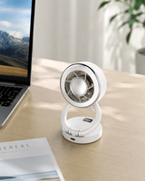 Mini ventilateur pliable et rétractable, 3 vitesses, 12000 tr/min, rotation multi-angles, format de poche, rechargeable par USB-C, ventilateur de bureau portable