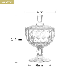 Hot Bán Nhà Máy Bán Buôn Chất Lượng Cao Pha Lê Cổ Điển Thực Phẩm Thủy Tinh Kẹo <span class=keywords><strong>Jar</strong></span> Cho Đám Cưới Bên Hiện Đại Sang Trọng Thực Phẩm Lưu Trữ Hộp - Product Image 6