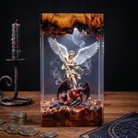 Lampe de table en résine artisanale OEM, portrait gravé Lumière et Ombre, veilleuse de bureau, décoration intérieure, cadeau
