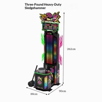 Machine de jeu d'arcade à monnayeur Hercules Force, jeu de mesure de force à trois marteaux, un joueur, à partir de 6 ans, 110/220V