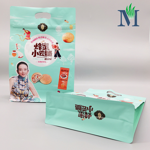 Bolsas de embalaje de dulces personalizadas, bolsa de pie térmica con sello reutilizable, bolsa de embalaje de fondo plano de alimentos Ziplock <span class=keywords><strong>para</strong></span> polvo de <span class=keywords><strong>harina</strong></span> de grano de café - Product Image 3