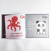 Livre d'autocollants mignons de l'alphabet pour enfants à couverture rigide avec impression personnalisée pour enfants