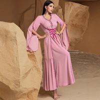 Abaya de luxe en mousseline de Dubaï, robes modestes faites à la main, nouvelle collection de vêtements islamiques pour femmes musulmanes, coupe droite simple et naturelle