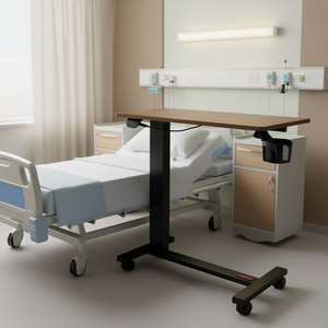 Table de lit électrique Vevor, plateau en métal et bois, hauteur réglable, mobile, pour hôpital et usage commercial - Product Image 2