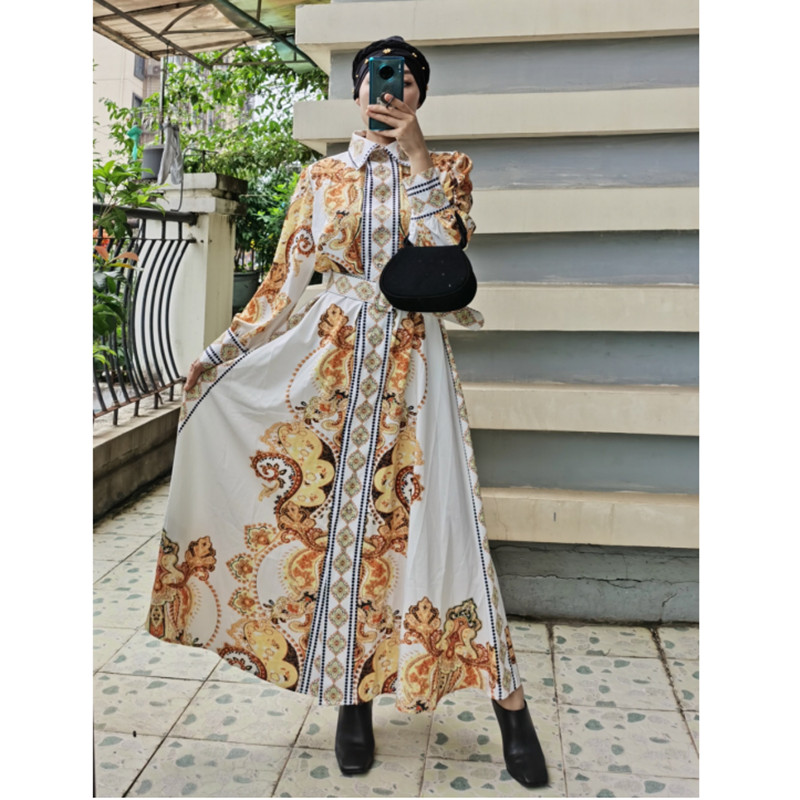 New style updates long muslim dress abaya women dresses