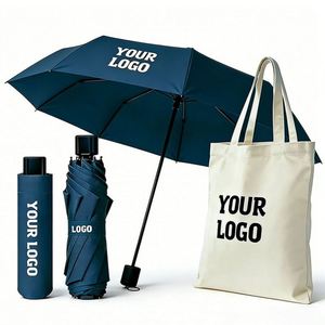 Paraguas Plegables Promocionales al por Mayor, Económicos, de 3 Pliegues, con Logotipo Personalizado a Color, Regalo Empresarial - Product Image 1