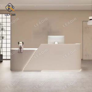 Moderna vernice minimalista legno metallo registratore di <span class=keywords><strong>cassa</strong></span> salone di bellezza <span class=keywords><strong>Bar</strong></span> Reception Logo personalizzato Front Desk - Product Image 3