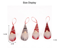 Gnome de Noël tricoté à la main, poupée sans visage, décoration suspendue pour arbre, elfe nordique en peluche, décoration de Noël pour la maison