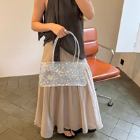 Sac fourre-tout de luxe en gelée à pois imprimé sur mesure pour femme, sac à main étanche, sac à bandoulière spacieux pour le bureau et la salle de sport