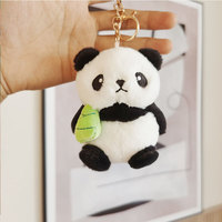 2024 nouveau Design dessin animé panda poupée porte-clés suspendu en peluche porte-clés souvenir cadeau poupées machine