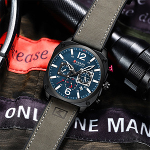 Reloj de Cuarzo de Lujo para Hombre CURREN 8398, Nuevo Diseño con Correa de Cuero, Cronómetro Resistente al Agua, Reloj Deportivo Delgado, Gran Venta - Product Image 4