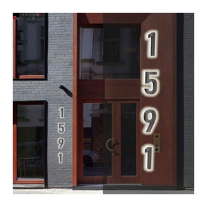 Custom House Number <b>Plates</b> Durable Stylish Small Letter and Number <b>Plate</b> for Apartment House or Office - Product Image 1