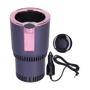 2-in-1 Mini Smart Touch Car Fridge LED Display Warmer And Cooler Cup For Travel Air Cooling Coffee Mug For Car