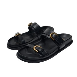 Büyük boy 36-43 siyah kahverengi düz taban sandalet flip flop açık slaytlar kadınlar için - Product Image 1