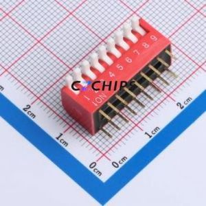 DP-9-R-T DIP Switch Through hole Component (THT),P=2.54mm Switch Piano Key Single Pole Single Throw 9-Bit 2.54mm - Product Image 1