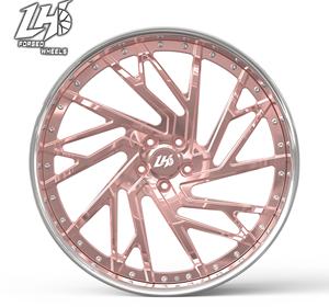 Cerchi in Lega Forgiati Cromati Concavi 2/3 Pezzi 21 22 24 26 28 Pollici Personalizza il LOGO Coprimozzo Flottante - Product Image 2