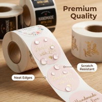 Autocollants adhésifs de luxe personnalisés en feuille d'or, rouleau d'étiquettes texturées haut de gamme pour marques, emballage de produits de boutique, promotion en relief