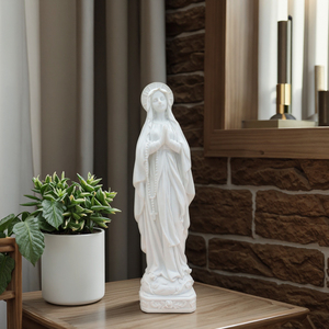 Statue miniature religieuse catholique de Noël en résine peinte à la main, artisanat artistique, <span class=keywords><strong>Vierge</strong></span> Notre-Dame de <span class=keywords><strong>Lourdes</strong></span>, chrétienne - Product Image 3