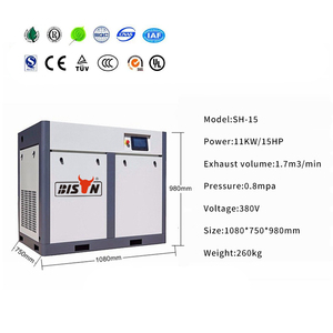 Compresseur à vis portable pour l'exploitation minière, 7.5kw, 8bar, 30kw, 400cfm, avec marteau perforateur, 37kw, vis 37kw S - Product Image 2