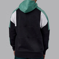 Pull à capuche oversize pour homme, vierge, multi-panneaux, color-block, à épaules tombantes, vente en gros, direct usine