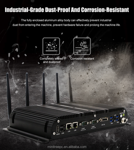 6-COM Ports Industrial Mini <span class=keywords><strong>PC</strong></span> Celeron J4125 J6412 GPIO Dual 2,5G Lan Linux Computadora integrada para automatización Señalización digital 4G - Product Image 6