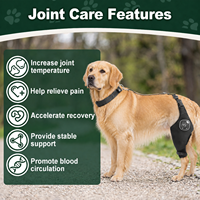 Support chauffant professionnel pour genou de chien avec massage vibrant, enveloppement pour pattes d'animaux, soin des articulations canines pour arthrite de la hanche et entorse des ligaments
