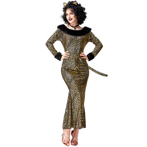 Disfraz de Gata con Estampado de Leopardo, Disfraz de Personaje de Dibujos Animados, Disfraz de Gata para Niñas, Carnaval, Fiesta, <span class=keywords><strong>Anime</strong></span> - Product Image 1