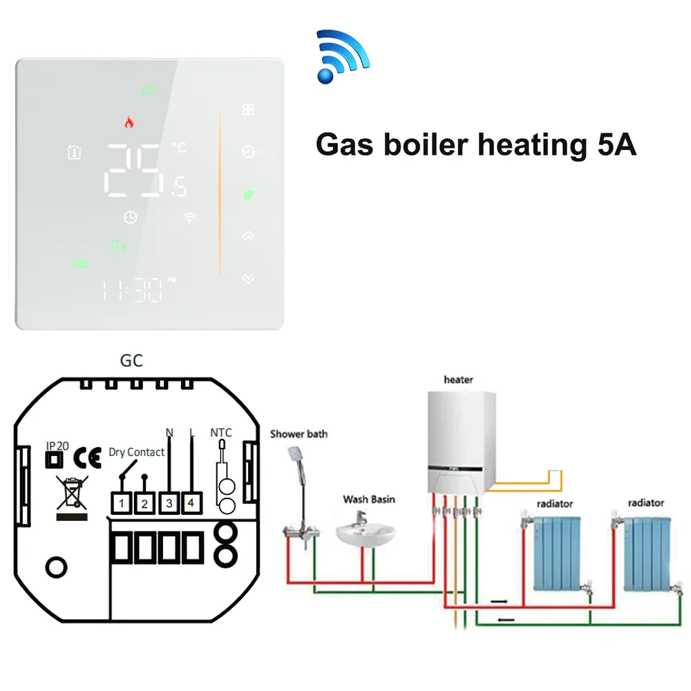 Chauffage à gaz 5A - WIFI Blanc
