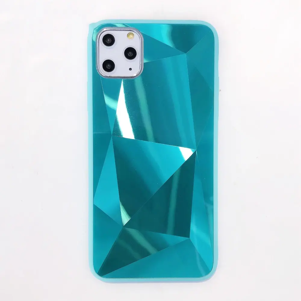 Funda de teléfono móvil láser para iPhone 12, carcasa protectora de cristal con diamantes 3D para iPhone 11, novedad de 2020