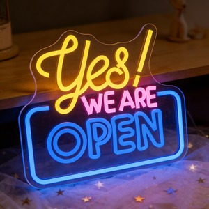 لافتة نيون LED بعبارة 'نعم، نحن مفتوحون' تعمل بالطاقة عبر USB، ديكور جداري للمنزل والحانات والحفلات والأعراس وغرف المعيشة والاستوديوهات والنوادي، هدية للعطلات وأعياد الميلاد - Product Image 1