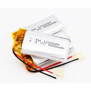 איכות גבוהה חוטים PCB סוללה ליתיום פולימר 102040 800mah <span class=keywords><strong>3.7v</strong></span> תמיכה סוללה ליפו עיצוב oem - Product Image 1