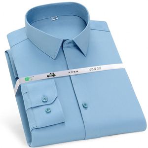 <span class=keywords><strong>Camisa</strong></span> de Vestir Elástica de Fibra de Bambú sin Hierro para Hombre, Ropa Formal de Negocios, Prenda de Vestir de <span class=keywords><strong>Manga</strong></span> <span class=keywords><strong>Larga</strong></span>, Prenda Profesional, Prenda de Vestir - Product Image 1