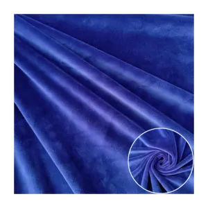 Tessuto per indumenti in velluto/velluto Super morbido di alta qualità tessuto in velluto elasticizzato blu Navy materia prima tessile per pigiama