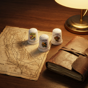 Dedales de porcelana personalizados al por mayor, de cerámica en blanco, recuerdos turísticos de California y Londres, regalos, dedales de costura para sastre - Product Image 4