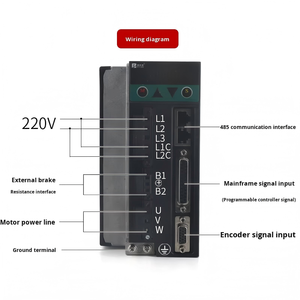 60/80/110/130 एकल-चरण एसी सर्वो मोटर सेट नियंत्रक 485 संचार 2300w ऊर्ध्वाधर बढ़ते 2 साल की वारंटी - Product Image 5