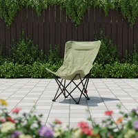 Chaise de camping pliante moderne en acier inoxydable pour l'extérieur, portable, ultra-légère, écologique, couleur personnalisable, siège de plage grand format Moon