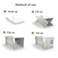 Maison modulaire pliable portable à installation rapide avec toit triangulaire