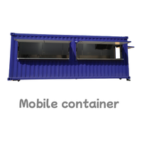 Bureau mobile en conteneur, bâtiment modulaire préfabriqué en conteneur de 20 pieds/40 pieds, espace commercial portable personnalisable