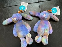 [Collection Espace en Gros] JellyCatt Lapin Spatial à Oreilles Fleuries 31cm, Peluche, Jouet de la Série Espace en Vrac, Cadeau
