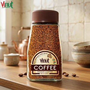 Café Molido VINUT de Primera Calidad, Liofilizado, 100% Robusta, Tueste Claro, Sabor Amargo, Vietnam, Botella de 200g - Product Image 2