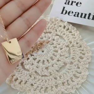 Personnalisé Gravé Divers <span class=keywords><strong>Mot</strong></span> JE SUIS Assez PVD 18k Plaqué Or Personnalisé Lettre Pendentif Collier Bijoux En Acier Inoxydable - Product Image 4