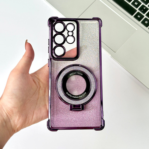 Funda para Teléfono Samsung Galaxy S25/S24 Ultra a Prueba de Golpes de TPU con Brillantina y Soporte Protector de Lente Galvanizado para S22 <span class=keywords><strong>SE</strong></span> S23 Plus - Product Image 6
