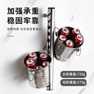 Giá rượu 304 thép không gỉ Chrome hiện đại trang trí hiển thị kim loại chai thủy tinh lưu trữ chủ Giá Treo Tường Giá rượu - Product Image 5